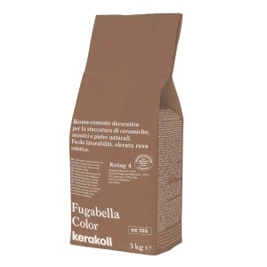 Fugabella Color Kerakoll stucco per fughe, confezione marrone, 3 kg. Per piastrelle, mosaici e pietre naturali.