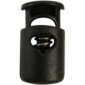 Fermacorda nero in plastica per vari cordini.