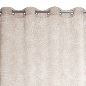 Tenda beige con motivo a foglie, categoria tende in tessuto.