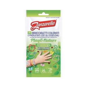 Braccialetti Zanzarella Antizanzare colorati e profumati con oli essenziali.