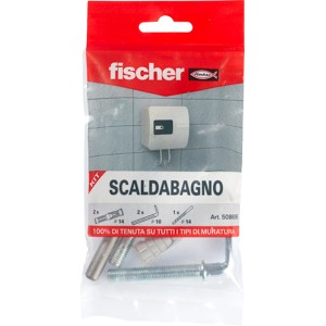 Kit di fissaggio Fischer Scaldabagno per scaldabagni, tasselli e viti in un set.