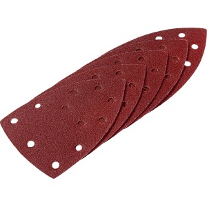 Fogli abrasivi LUX K40 per multiutensile, set da 5 pezzi, marrone-rosso.