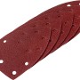 Fogli abrasivi LUX K40 per multiutensile, set da 5 pezzi, marrone-rosso.