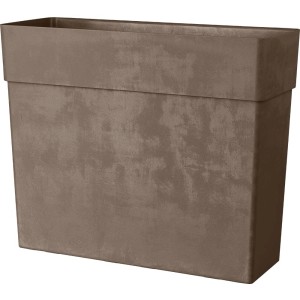 Deroma divisorio Like, 65x78x29,5 cm, Cammello, fioriera in plastica per giardino e casa.