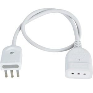 Multipresa bianca t.b.t. con spina e cavo.