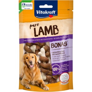 Vitakraft Pure Lamb Bonas Ossa di Calcio 80g per cani, gustose ossa per cani con agnello.