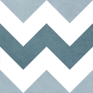 Piastrella gres Glamour Mix Ocean cementina 20x20 cm bianco blu 1,52 m²