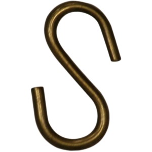 Gancio a S color oro per set di ganci e occhielli.
