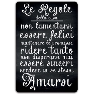 Targhetta in forex Le Regole 28x19 cm