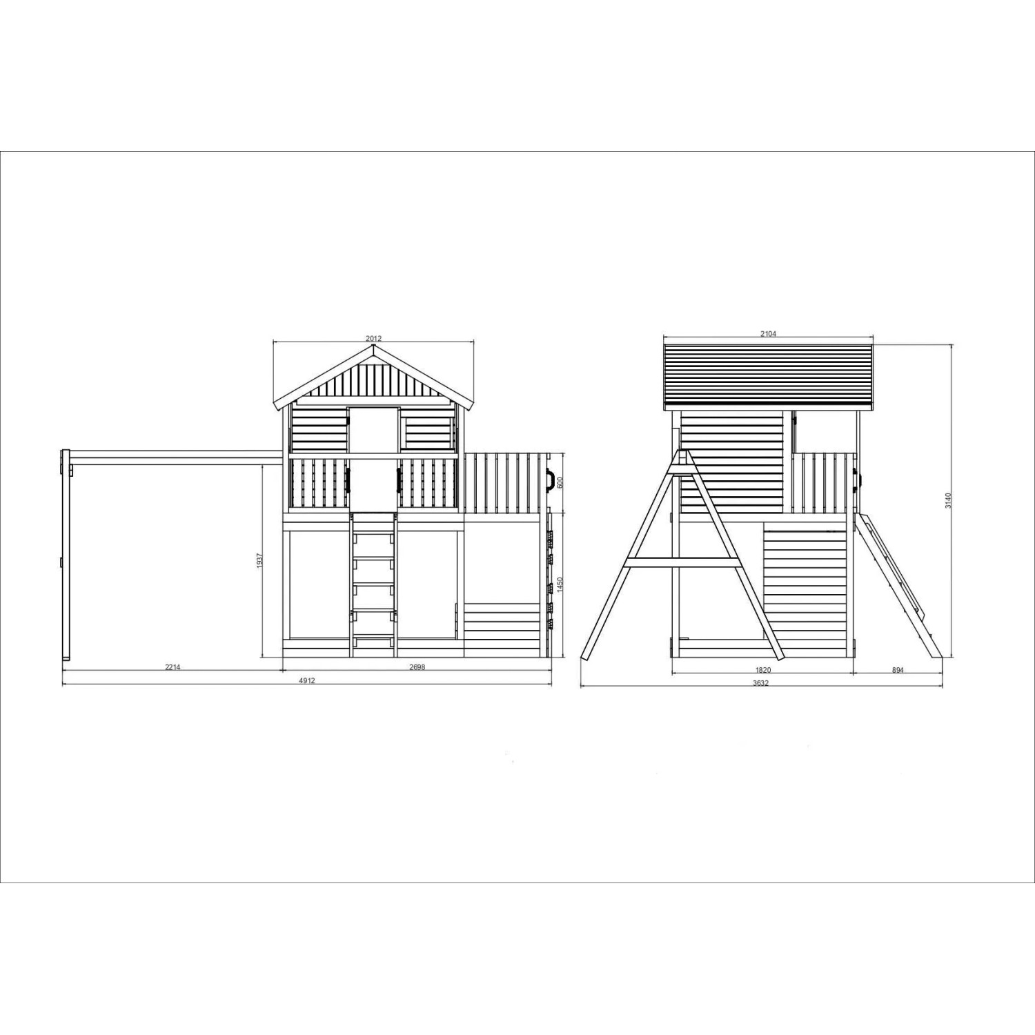 Gioco da giardino Sunshine scivolo e altalene 491 x 593 x h314 cm_7