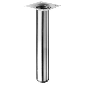 Gamba per tavolo Hettich, Ø 30 mm, altezza 200 mm, effetto acciaio inox. Gamba per mobili.