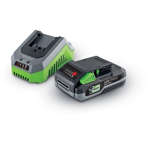 LUX 1 PowerSystem Starter-Set: batteria 20 V e caricabatterie rapido.