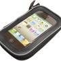 Supporto per telefono nero t.b.t. per manubrio bici, impermeabile.