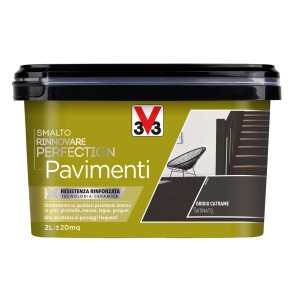 Barattolo di smalto colorato per pavimenti, tonalità Grigio Catrame.