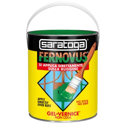 Smalto antiruggine in gel Saratoga Fernovus micaceo 2,5 l nero