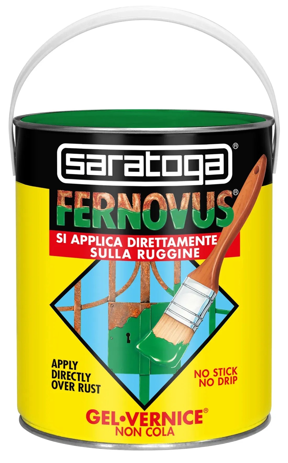 Peinture Gel Antirouille Saratoga 750 Ml – Effet 2 En 1, Couleur Solide – Pour Métal – Made In Italy