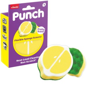 Spugna abrasiva antigraffio profumata limone Punch by Vileda