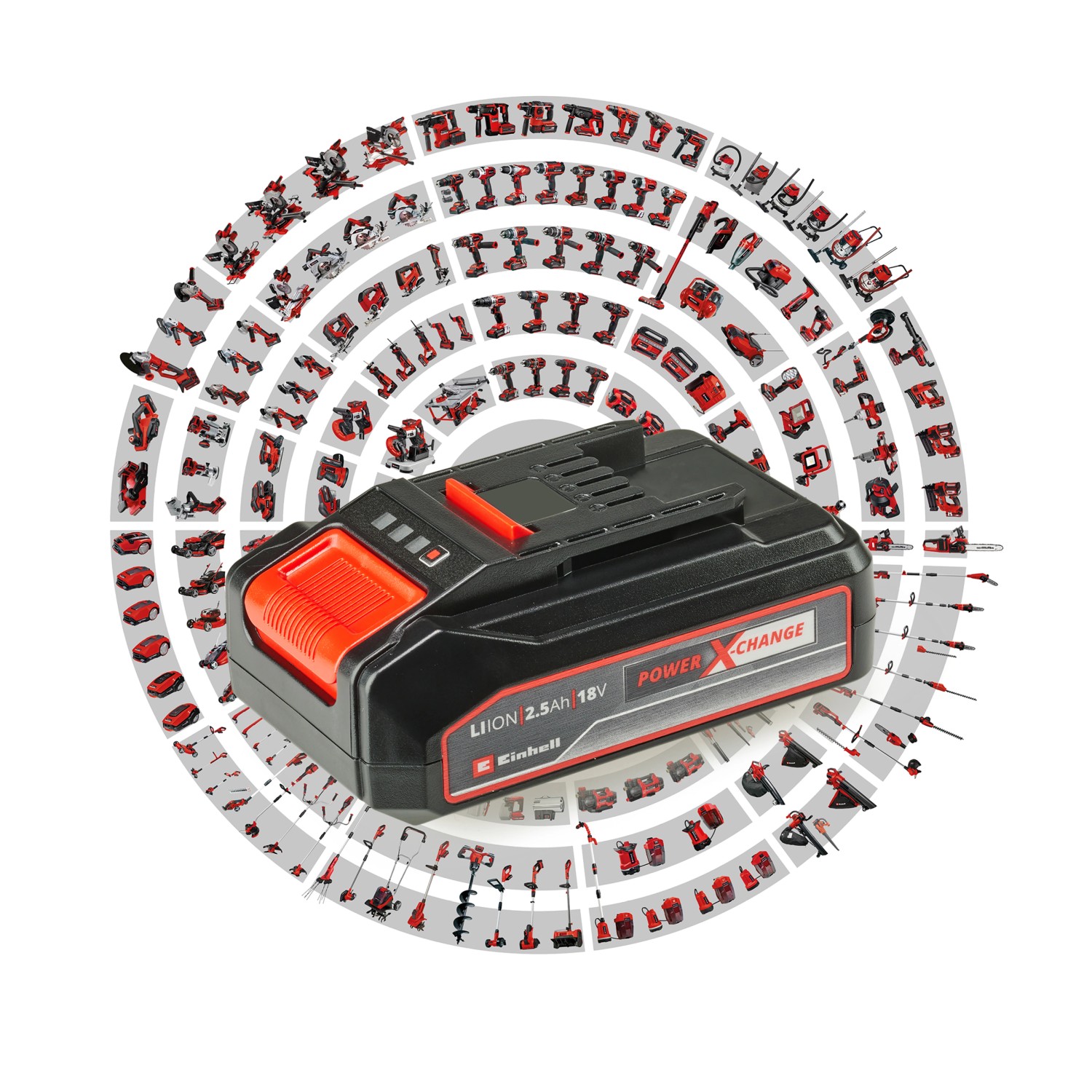 Einhell Power X-Change Starter Kit 18 V 2.5 Ah batteria e caricabatterie