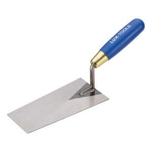 Cazzuola per intonaco LUX Classic, 160 mm, con manico blu per lavori di intonacatura e riparazione.