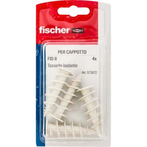 Fischer FID II tasselli isolanti, 4 pezzi, per fissare elementi leggeri all'isolamento della facciata.