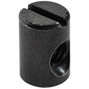 Connettore Hettich per vite di collegamento M6/10 mm in acciaio brunito.