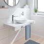 Miscelatore lavabo Grohe QuickFix Start XL-Size in un bagno moderno con lavabo da appoggio.