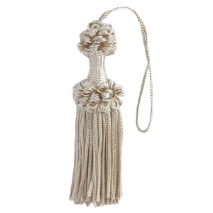 Nappa decorativa beige per tessuti, ad es. tende.