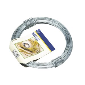 Filo di ferro zincato, spessore 1 mm, lunghezza 30 m, arrotolato.