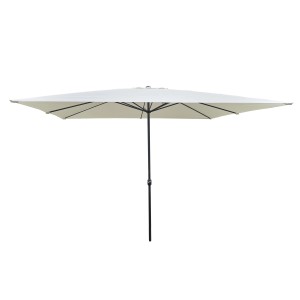 Ombrellone da balcone t.b.t., rettangolare, in tonalità chiara.