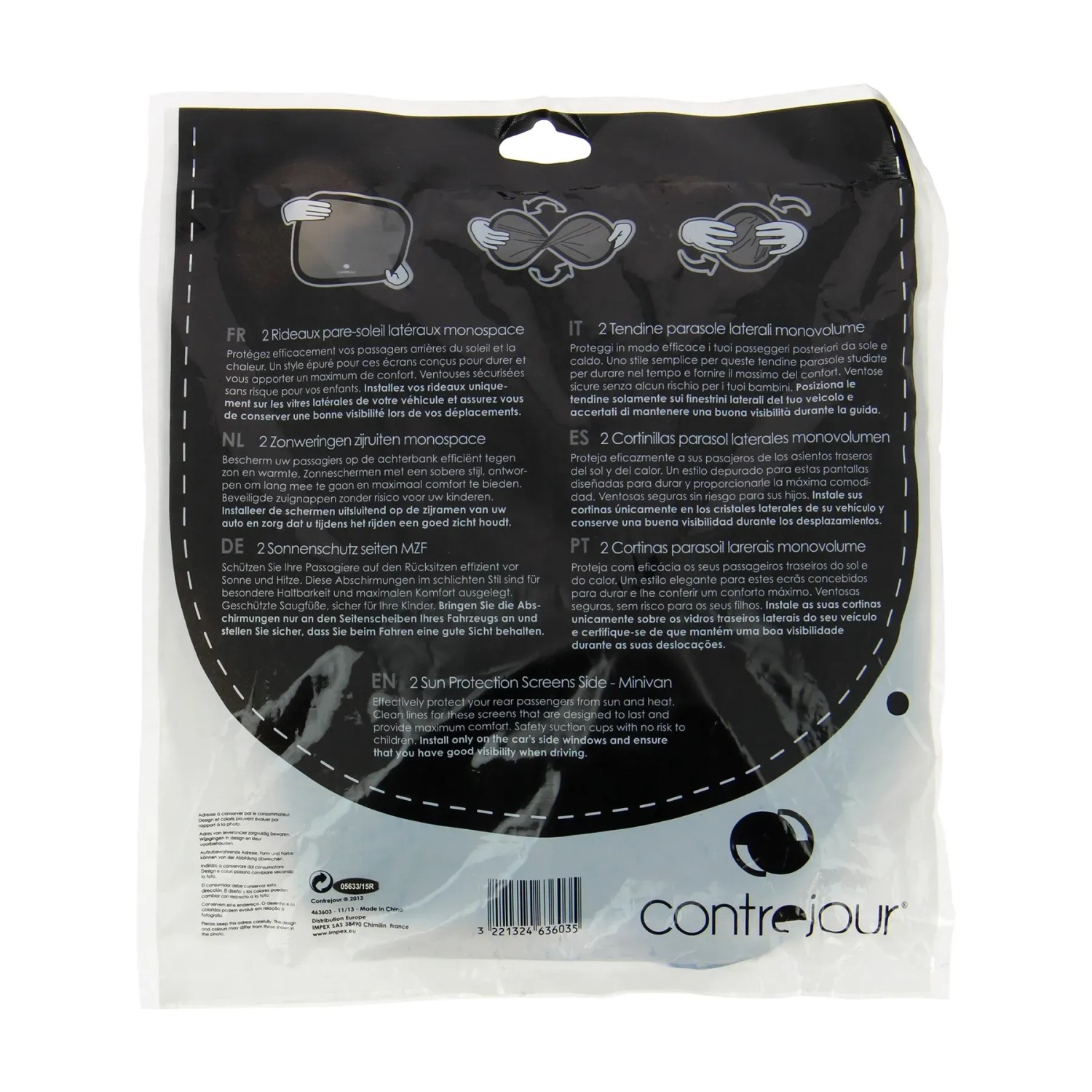 t.b.t. Parasole per finestrini auto, protegge dal sole.