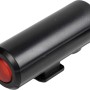 Campanello per bici nero con pulsante rosso per accessori manubrio.