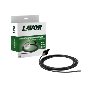 Set pulizia tubi Lavor con ugello flessibile e confezione.