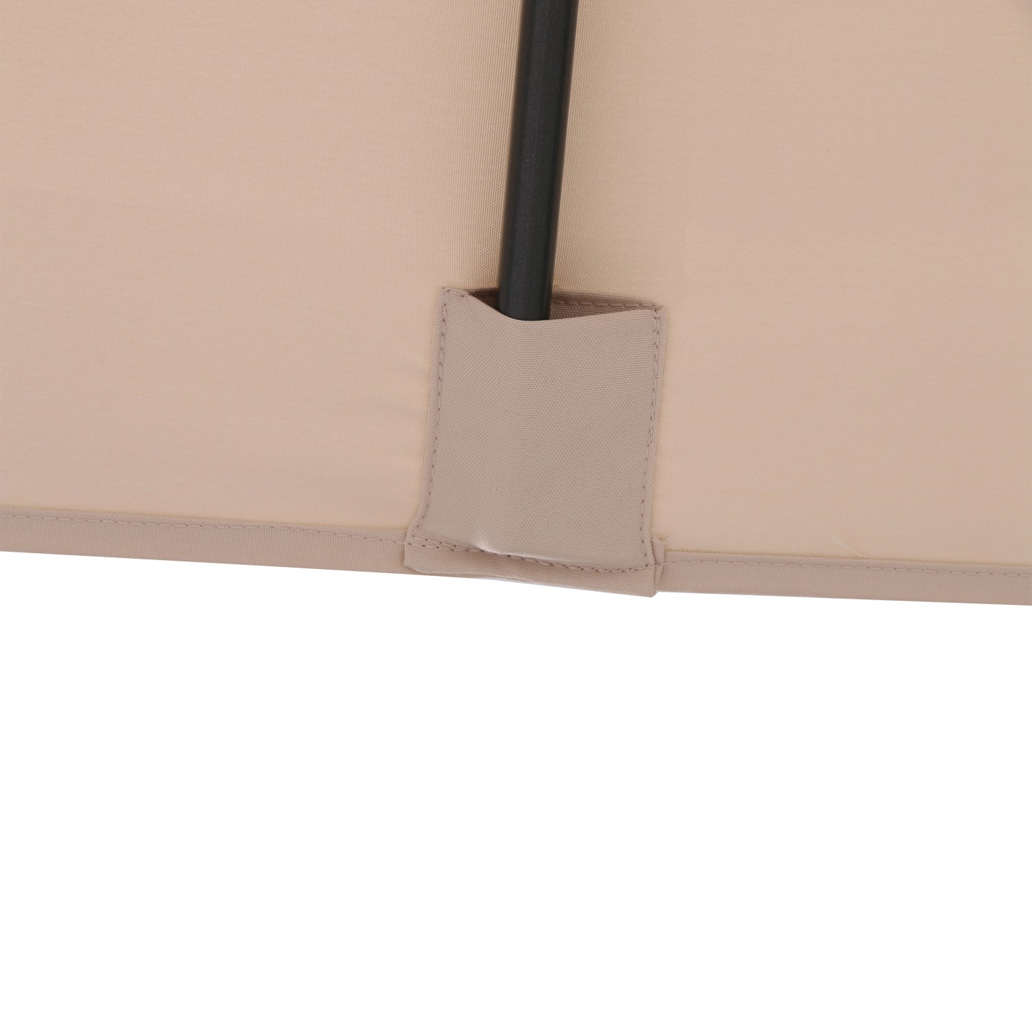 Dettaglio ombrellone Honolulu, 200x300 cm, beige, focus sull'attacco del palo.