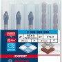Set di punte per piastrelle Bosch Expert Hard Ceramic, 5 pezzi, con 3 punte HEX-9 e 2 punte CYL-3, Ø 6mm.