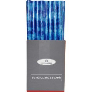 50 rotoli blu t.b.t. (2x0,7m) per presepe in scatola di cartone