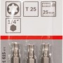 Bosch TX-Bit Pro T25, confezione da 3, extra duro per viti TX interne.