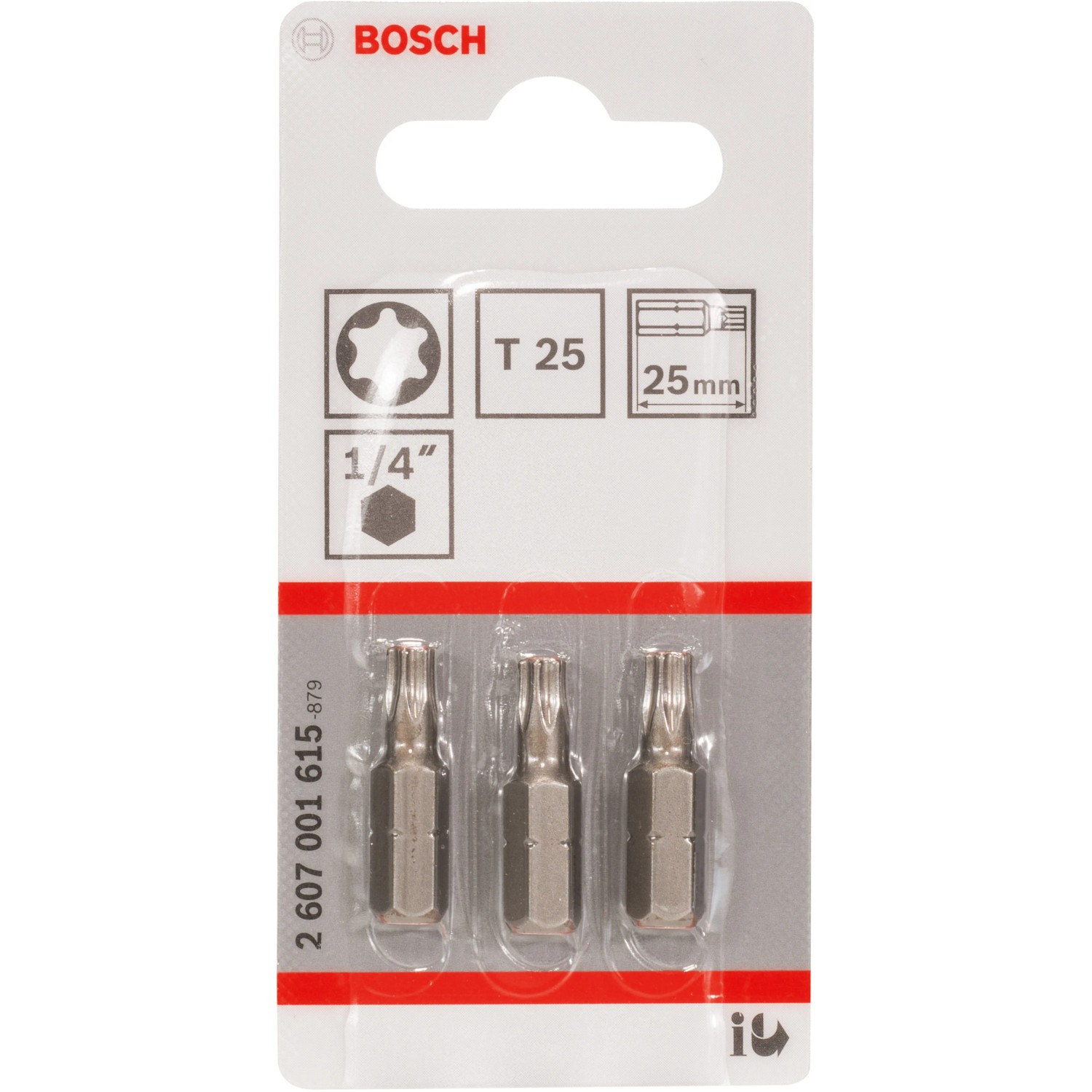 Bosch TX-Bit Pro T25, confezione da 3, extra duro per viti TX interne.