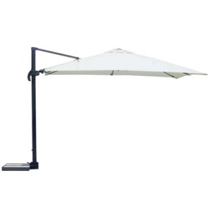 Ombrellone a braccio t.b.t. con telo rettangolare color crema.