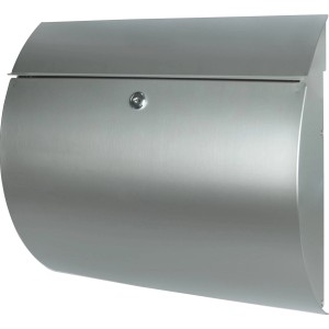 Cassetta postale Burg-Wächter Toscana 3856 in acciaio inox con sportello e serratura.