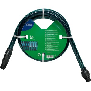 Set tubo di aspirazione CMI, 4 m, con raccordi in plastica per pompe da giardino e impianti idrici domestici.