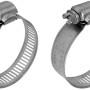 Due fascette stringitubo in metallo per connessioni strette.