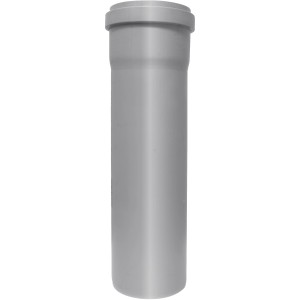 Tubo HT Marley grigio DN 50, 500 mm con manicotto per scarico domestico.