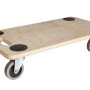 Tavola di trasporto rettangolare TE-200 con ruote morbide e portata di 200 kg.