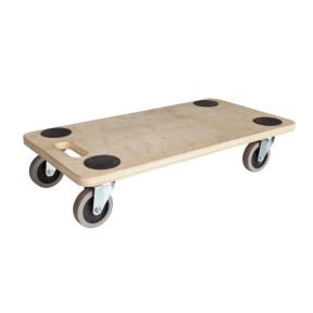 Set Di 2 Carrelli Portaoggetti A Base Piatta Con Ruote Girevoli 360° - Carico 100kg - 2