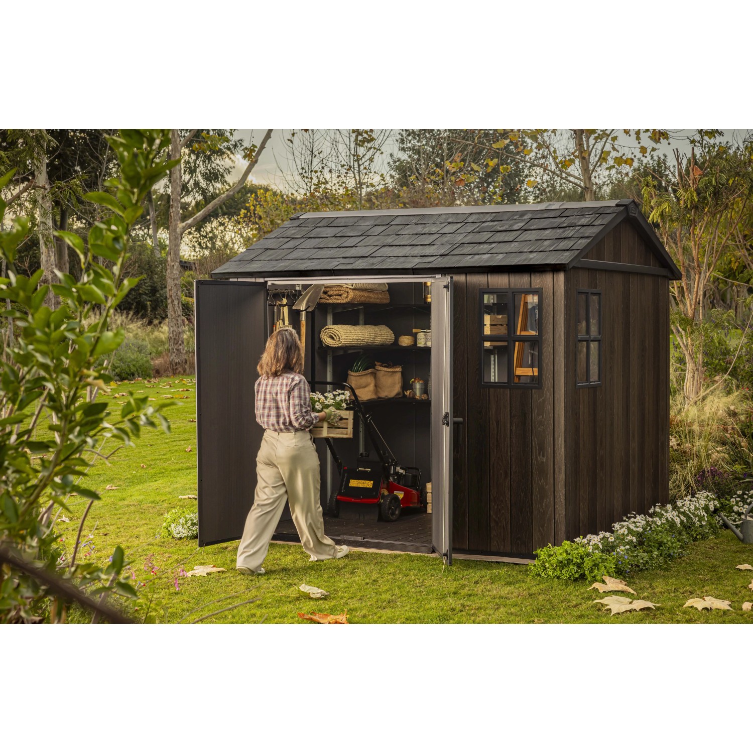 Casetta da giardino in plastica Keter Apex sp.20 mm marrone scuro 5,2 m²_9