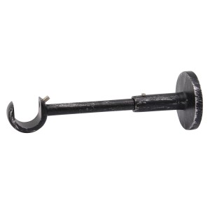 t.b.t. Supporto a muro per bastone per tenda, nero-argento.