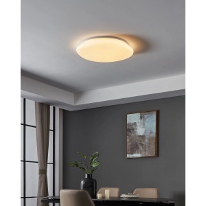 Plafoniera LED bianca Eglo Sileras-Z con effetto cristallo, Ø 60 cm. Luce Smart Connect.Z.