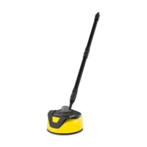 Kärcher T 5 T-Racer pulitore per superfici con corpo giallo e tubo di prolunga nero.