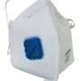 Mascherina pieghevole LUX FFP2 con valvola, respiratore con valvola blu ed elastici.