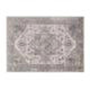 Tappeto vintage t.b.t. con motivo floreale in grigio e bianco.